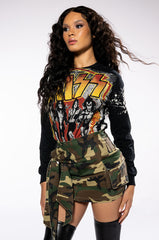 CAMOUFLAGE PRINT MINI SKIRT