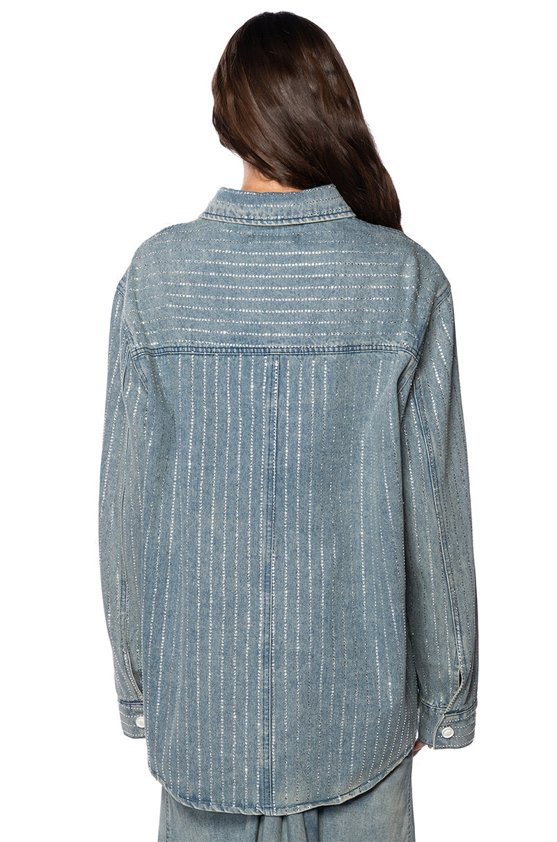 CANDY RHINESTONE DENIM JACKET
