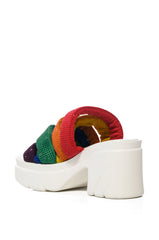 CANI RAINBOW EMBELLISHED CHUNKY SANDAL