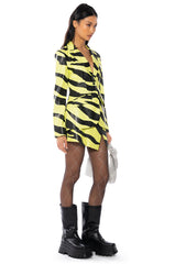 CAN'T BE TAMED FAUX LEATHER BLAZER