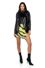 CAN'T BE TAMED FAUX LEATHER MINI SKIRT