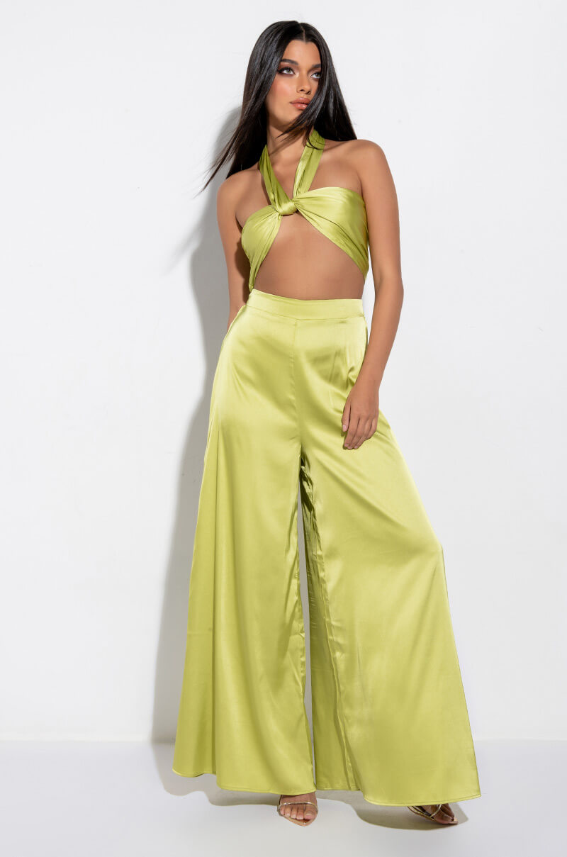 CANT RELATE SATIN PALAZZO PANT