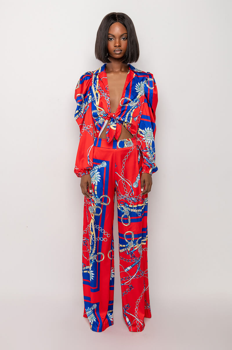 CAPRI SATIN TIE FRONT BODYSUIT