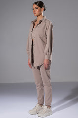 CASUAL CASEY BUTTON DOWN SWEATSHIRT