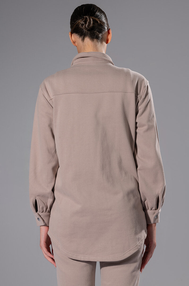 CASUAL CASEY BUTTON DOWN SWEATSHIRT