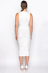 CATCH UP RHINESTONES MIDI T-SHIRT DRESS