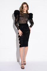 SOPHIA FASHION MESH BLOUSE