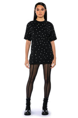 CECE EMBELLISHED OVERSIZED T SHIRT
