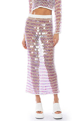 CELINE CROCHET MAXI SKIRT