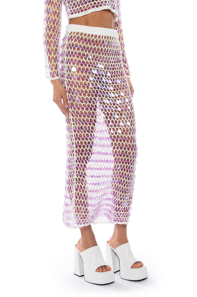 CELINE CROCHET MAXI SKIRT