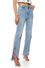 C'EST LA VIE HIGH RISE STRAIGHT JEANS