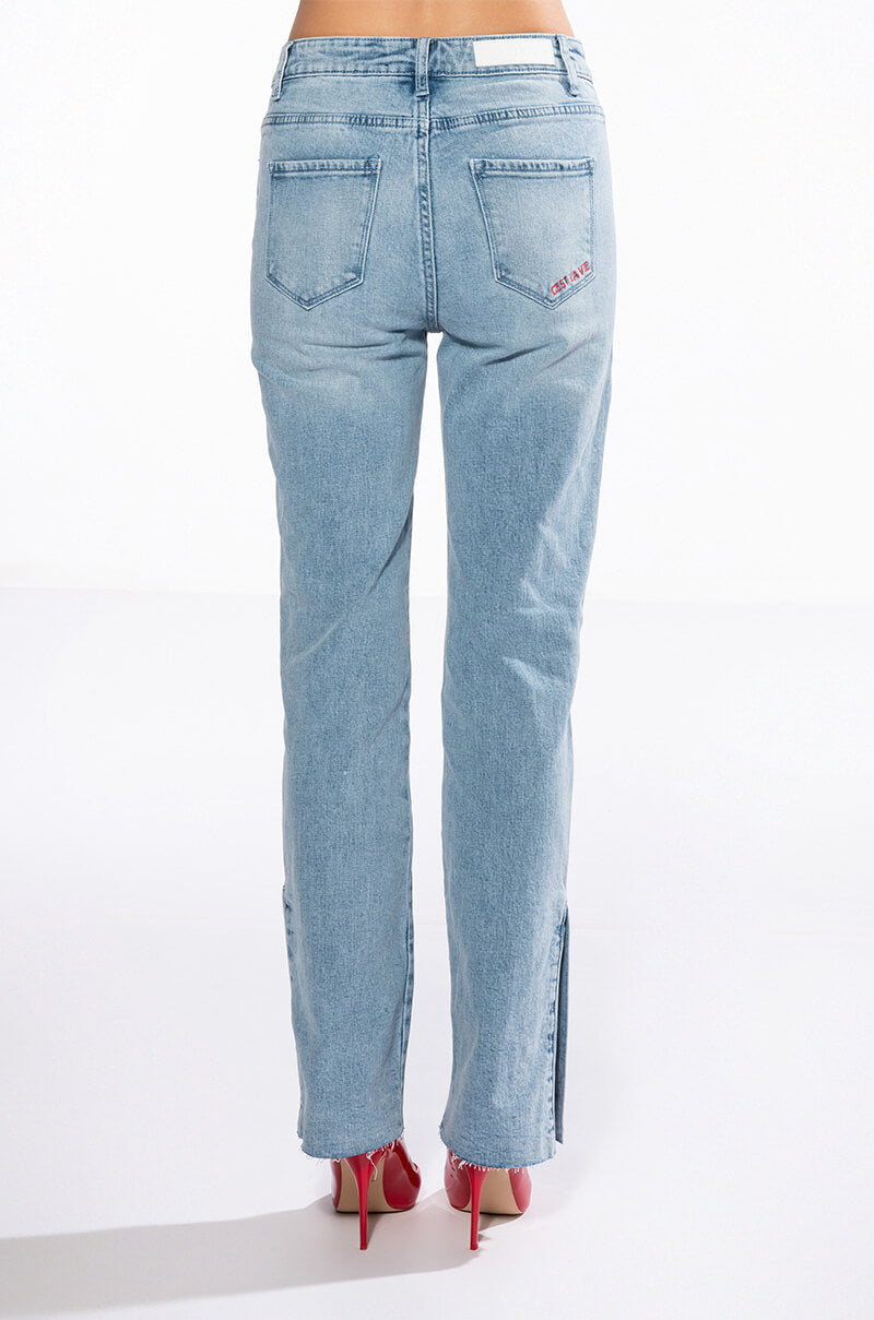 C'EST LA VIE HIGH RISE STRAIGHT JEANS