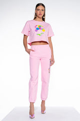 CHAMPION CANDY LAND CROPPED HERITAGE TEE - GRAPHIC