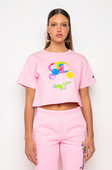 CHAMPION CANDY LAND CROPPED HERITAGE TEE - GRAPHIC
