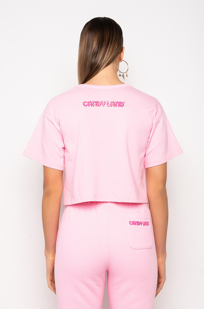 CHAMPION CANDY LAND CROPPED HERITAGE TEE - GRAPHIC