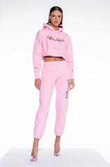 CHAMPION CANDY LAND CROPPED REVERSE WEAVE HOOD - GRAPHIC