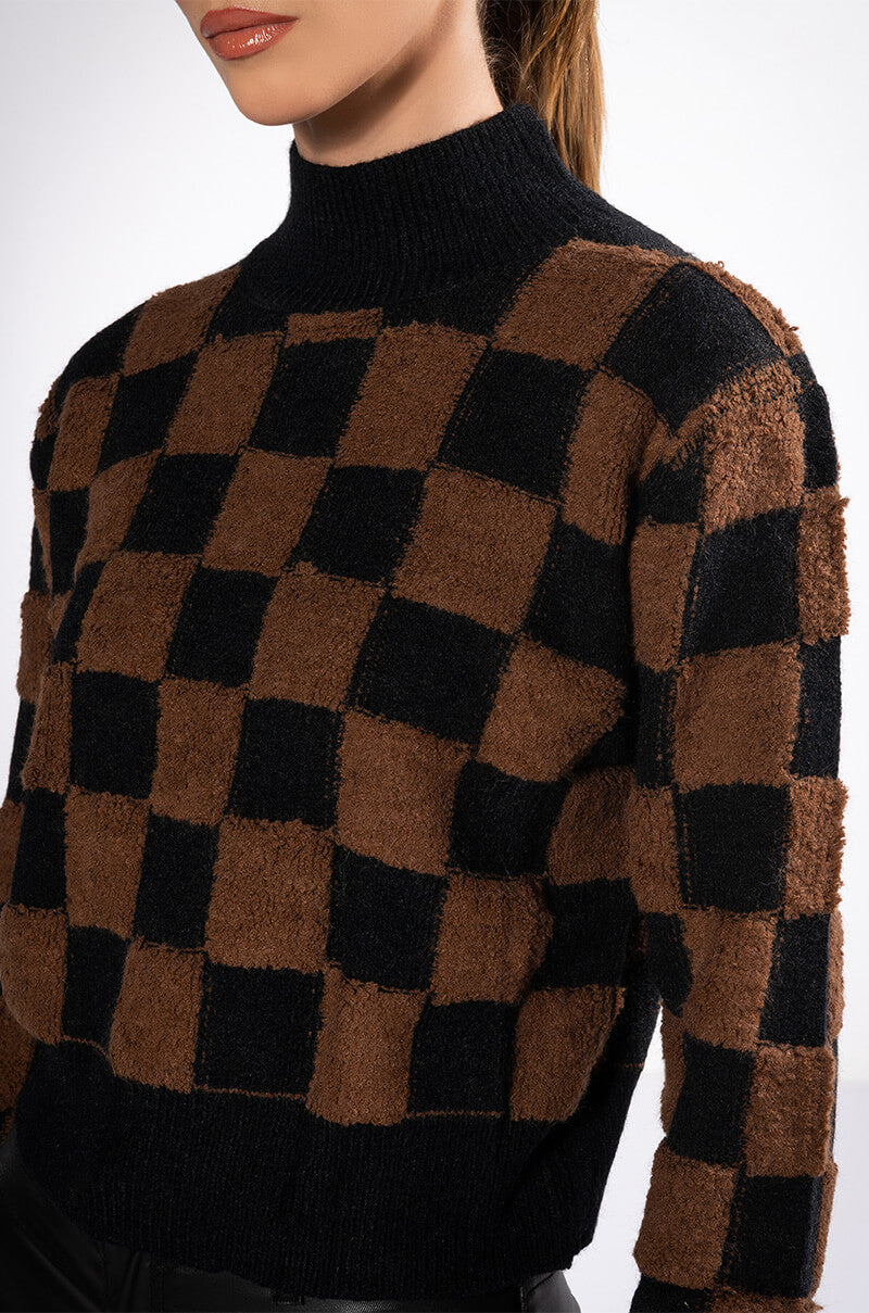 CHECK MATE PULLOVER SWEATER
