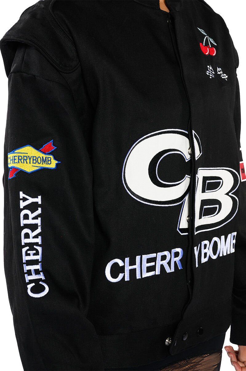 CHERRY BOMB OVERSIZED RACER BOMBER
