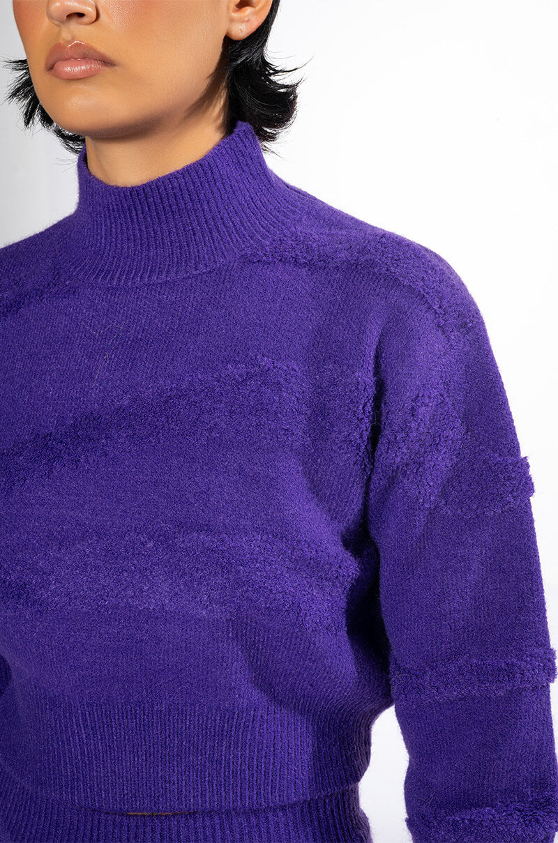 CHEYENNE CROPPED MOCK NECK SWEATER