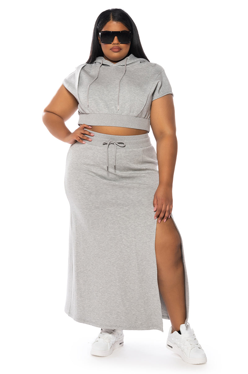 CHILL DAYS COZY MAXI SKIRT