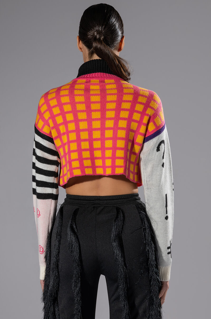 CIAO BELLA GRAPHIC TURTLENECK SWEATER