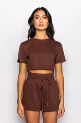 CICI CROPPED OPEN BACK TSHIRT