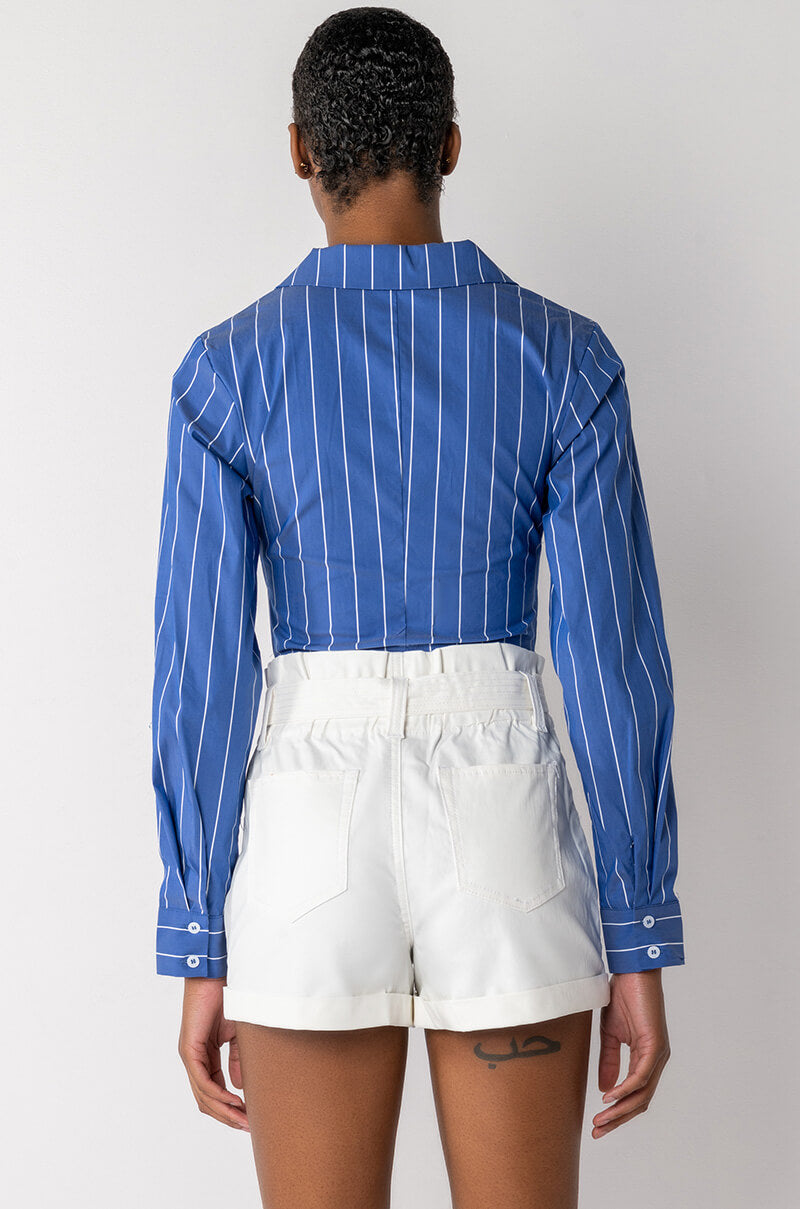 MELANIE CUT OUT COLLARED BODYSUIT