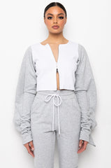 CITY CHIC CONTRAST SLEEVE SWEATSHIRT