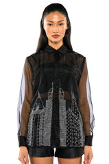 CITY LIGHTS LONGS SLEEVE BUTTON DOWN BLOUSE