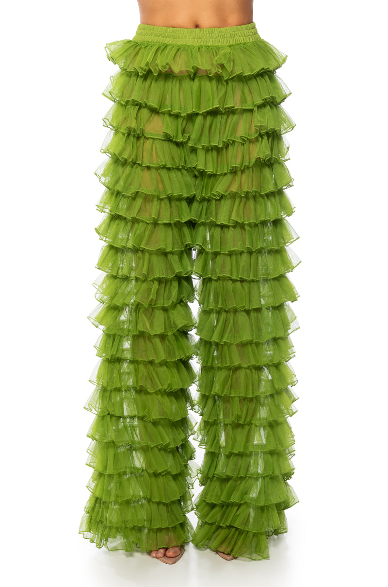 CLARITY RUFFLED PALAZZO PANT