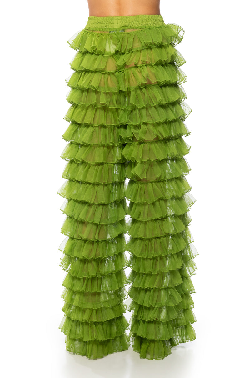 CLARITY RUFFLED PALAZZO PANT