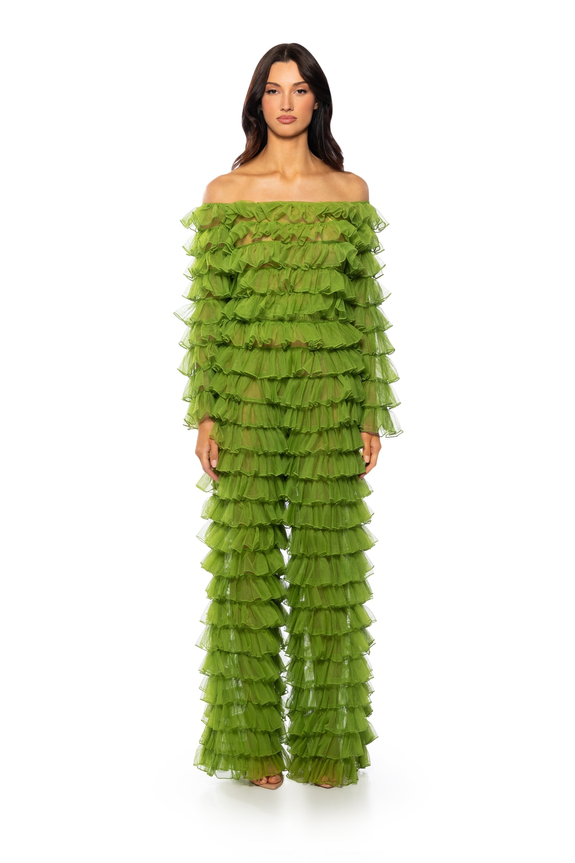 CLARITY RUFFLED PALAZZO PANT