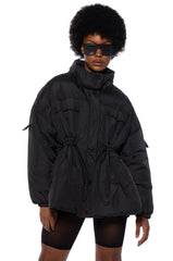CLASSIC CINCHED WAIST PUFFER JACKET