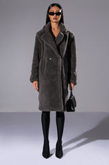 NAOMI LUXE WOOLISH TRENCH IN GREY