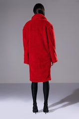 CLASSIC TEDDY TRENCH IN RED