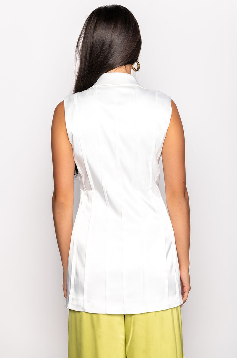 SATIN VEST WITH INSIDE OUT LINING
