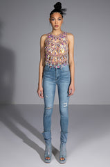 CLINK CLINK RHINESTONE HALTER