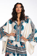 COASTAL LIVING SATIN WIDE LEG PANT