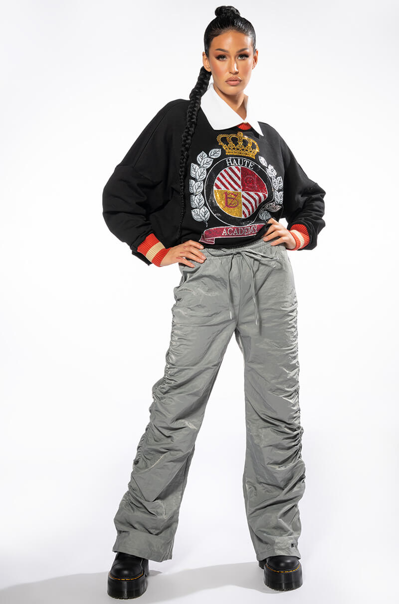 COLLEGIATE HAUTE ACADEMY COLLARED SWEATSHIRT