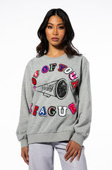 COLLEGIATE VARSITY BLUES CREW NECK SWEATSHIRT
