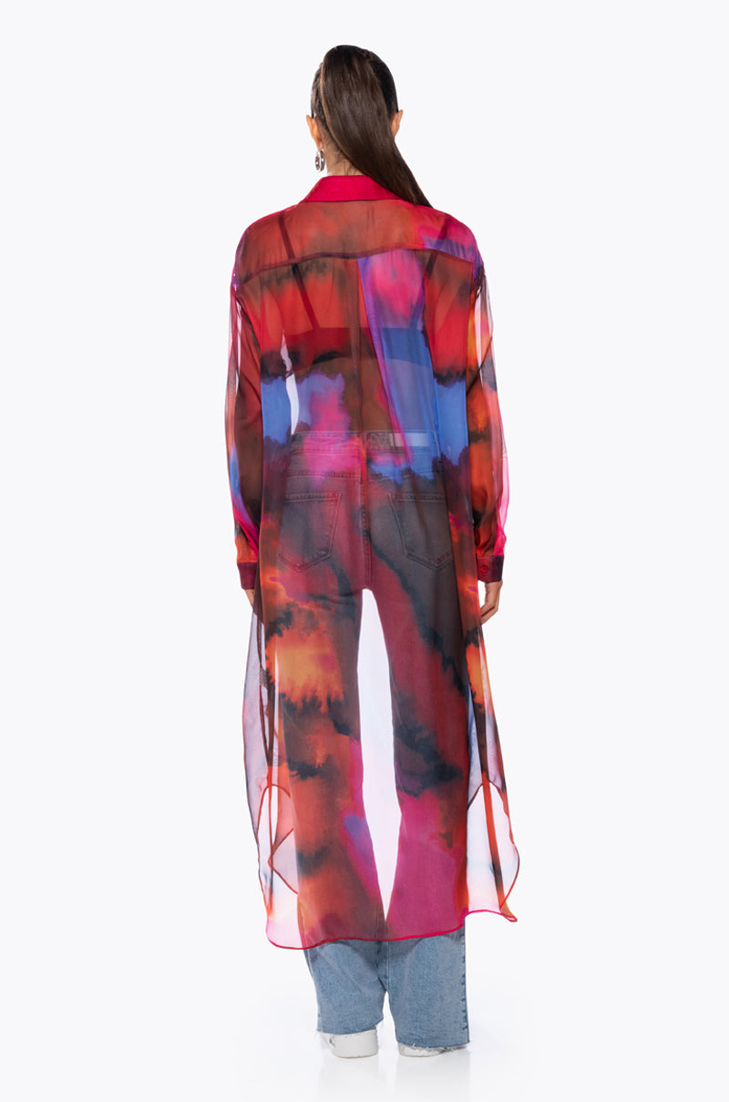 COLOR ME IN PRINTED DUSTER