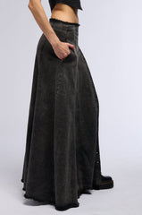 COME TO ME DENIM MAXI SKIRT