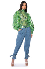GALAXY EMBELLISHED LONGSLEEVE TOP