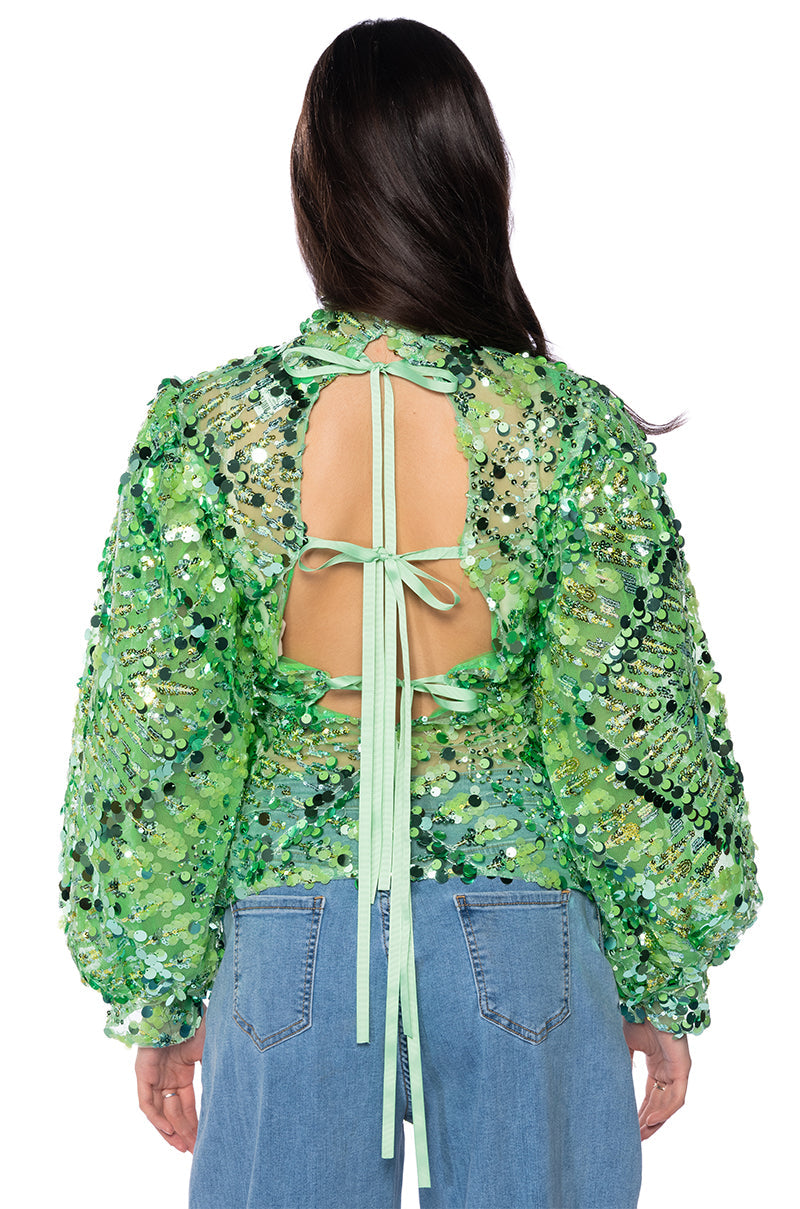 GALAXY EMBELLISHED LONGSLEEVE TOP