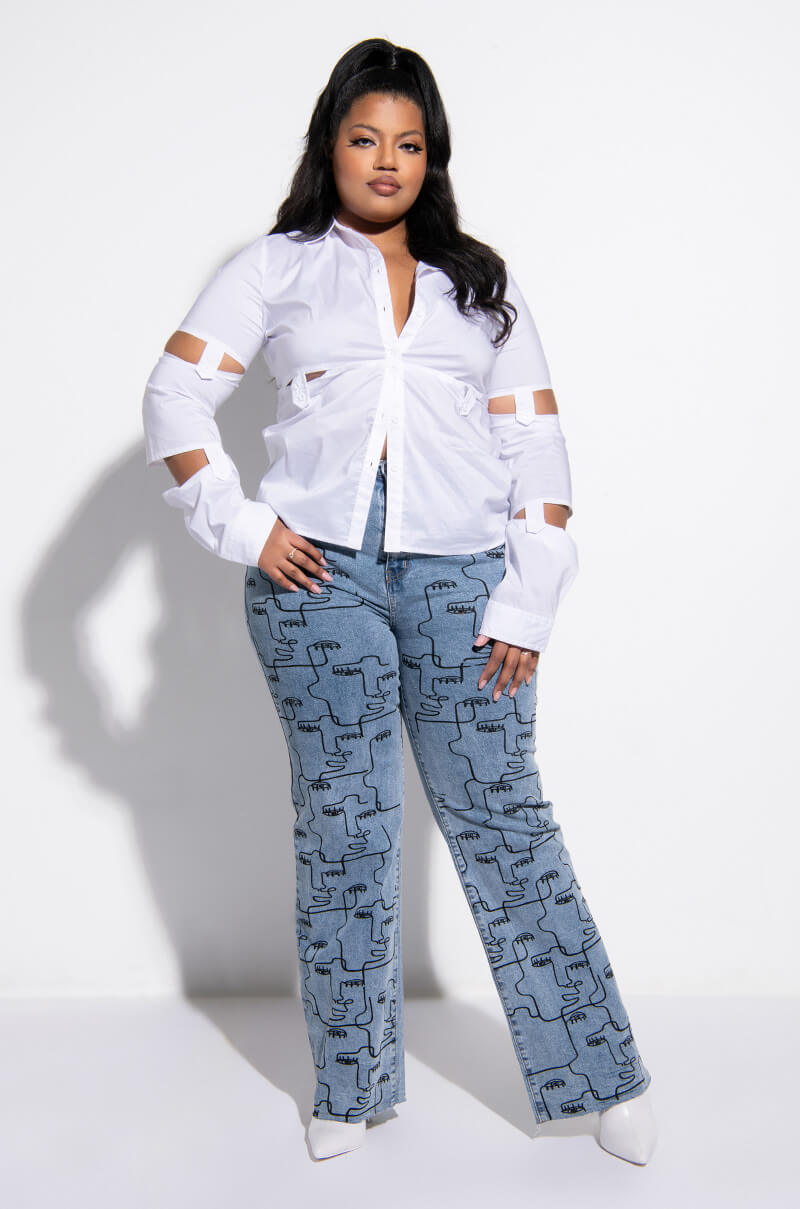 LUCY DECONSTRUCTED BUTTON DOWN BLOUSE