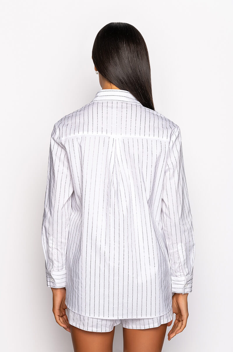 CRAZY SEXY COOL OVERSIZED RHINESTONE BLOUSE