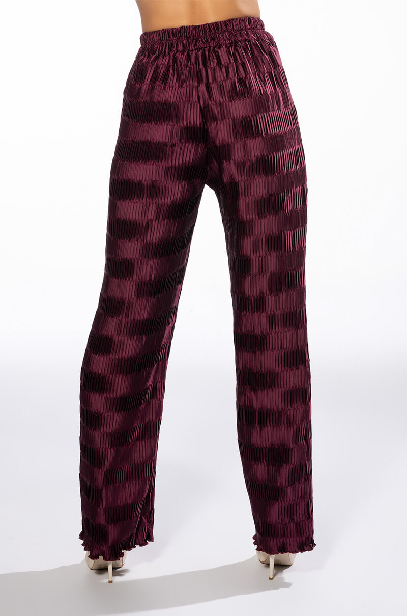 CRINKLE SATIN PALAZZO PANT