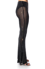 CRYSTAL CLEAR RHINESTONE FLARE PANT