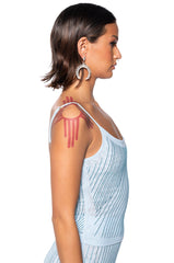 CUFF IT SLEEVELESS EMBELLISHED MESH TANK