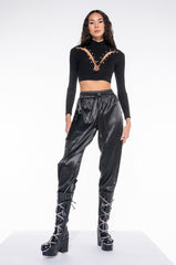 CUT IT UP SAFETY PIN LONG SLEEVE TOP